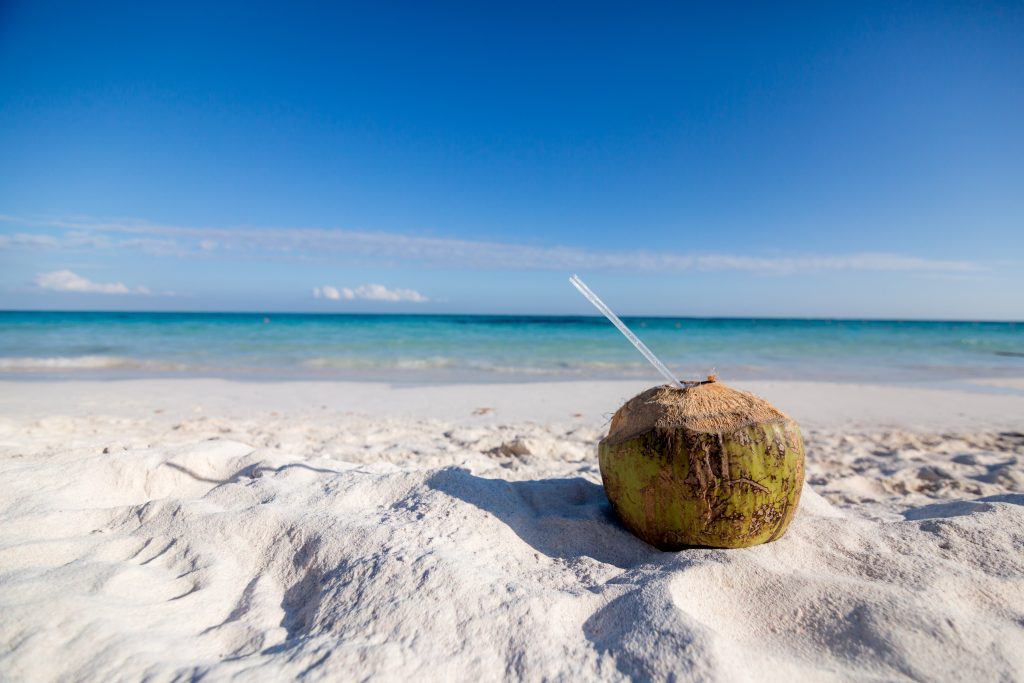 coconut-drink-on-beach